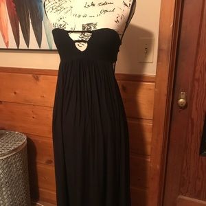 Black Indah strapless maxi dress XS